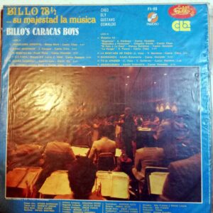 Disco de Vinilo Billo's Caracas Boys - Billo 78 Su Majestad La Música Vinyl Record