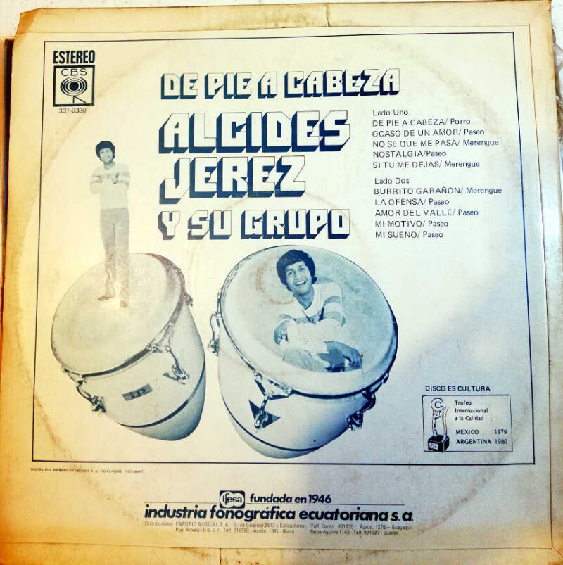 Disco de Vinilo Alcides Jerez - De Pie A Cabeza Vinyl Record
