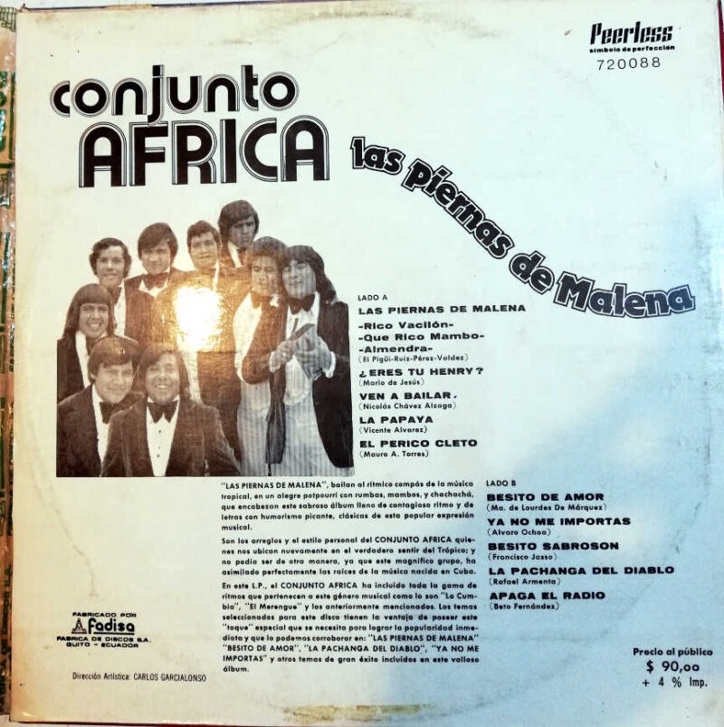 Disco de Vinilo Conjunto África - Las Piernas De Malena Vinyl Record
