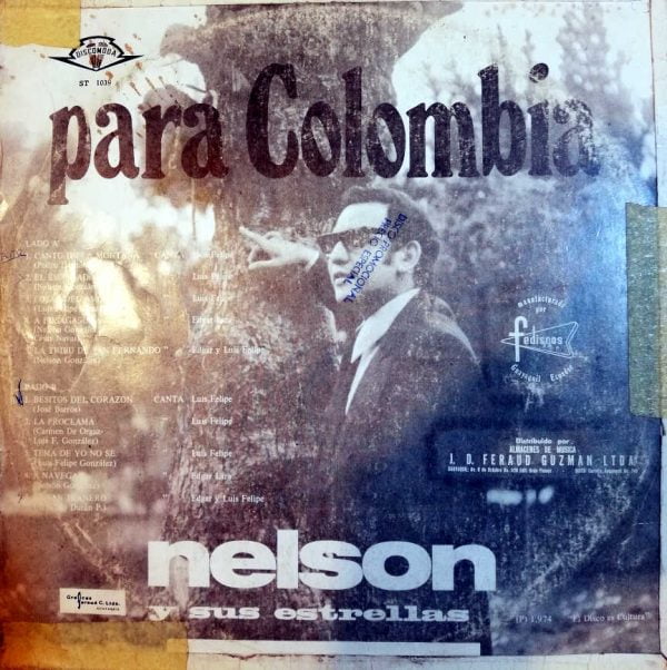 Disco de Vinilo Nelson Y Sus Estrellas - Para Colombia Vinyl Record