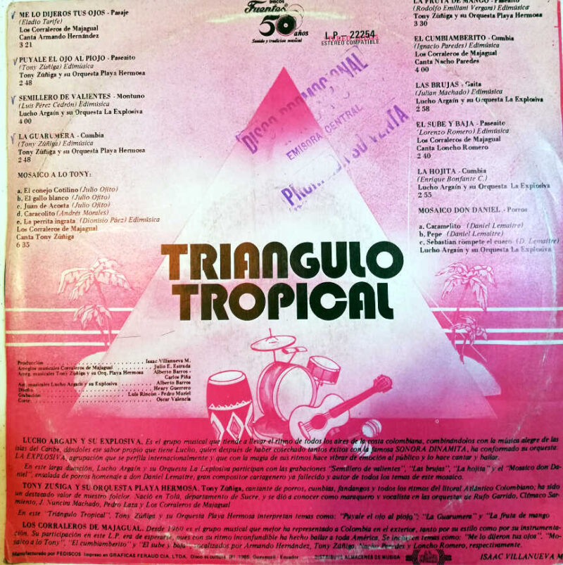 Disco de Vinilo Los Corraleros Del Majagual - Triángulo Tropical Vinyl Record