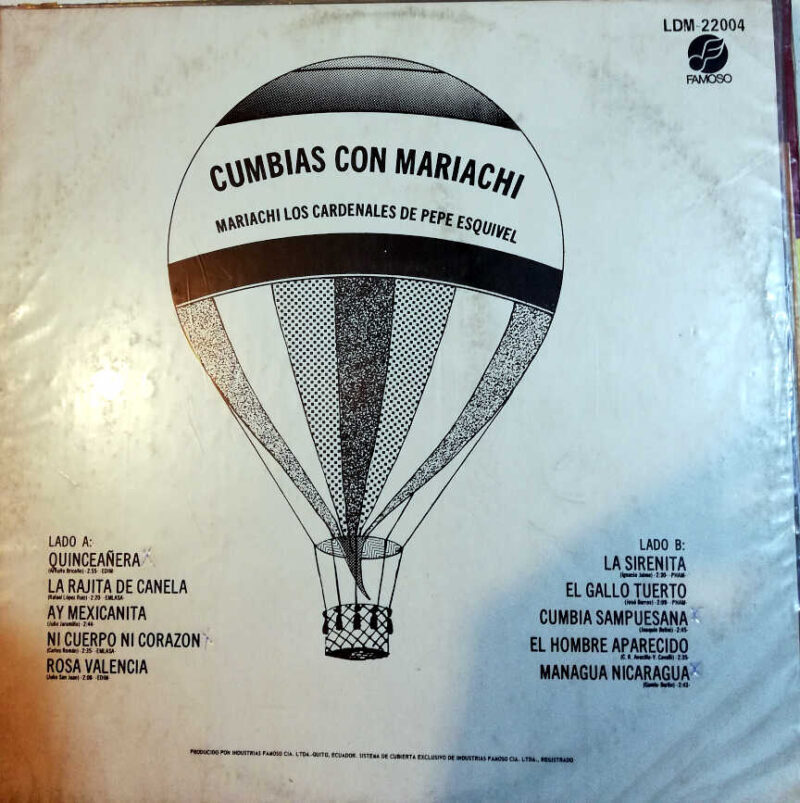 Disco de Vinilo Mariachi Los Cardenales - Cumbias Con Mariachi Vinyl Record