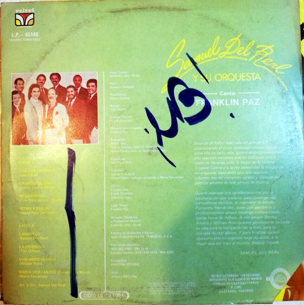 Disco de Vinilo Samuel Del Real - Samuel Del Real Y Su Orquesta Vol 2 Vinyl Record