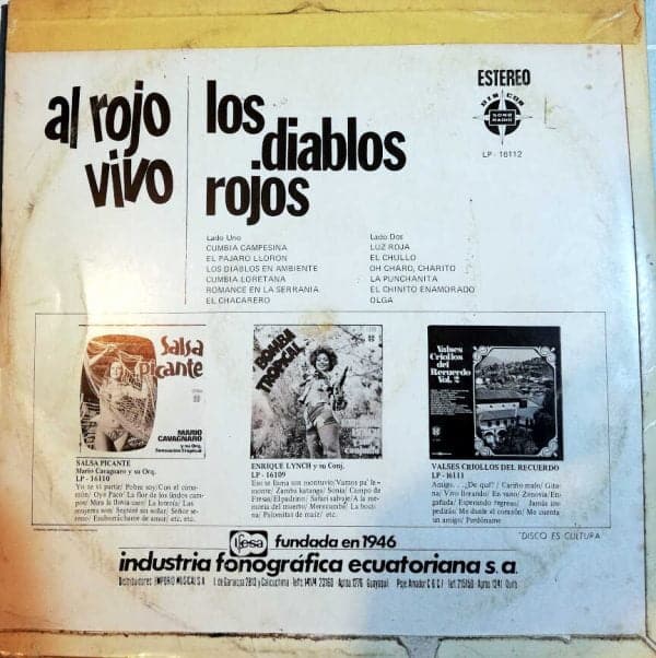 Disco de Vinilo Los Diablos Rojos - Al Rojo Vivo Vinyl Record