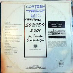 Disco de Vinilo Fausto Sempértegui - Sonido 2001 Vinyl Record