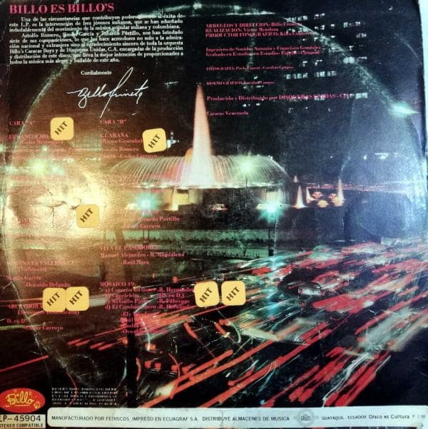 Disco de Vinilo Billo's Caracas Boys - Billo Es Billo’s Vinyl Record