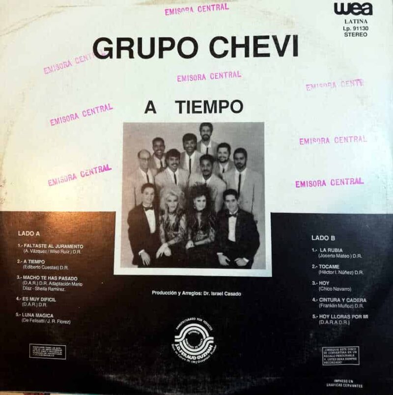 Disco de Vinilo Grupo Chevy - A Tiempo Vinyl Record