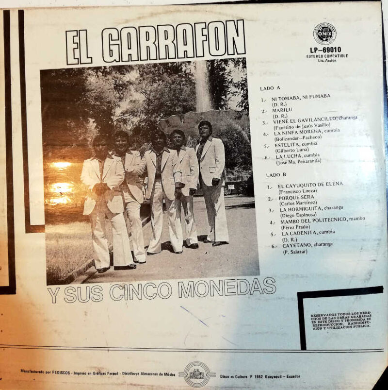 Disco de Vinilo El Garrafón Y Sus 5 Monedas - El Garrafon Y Sus 5 Monedas Vinyl Record