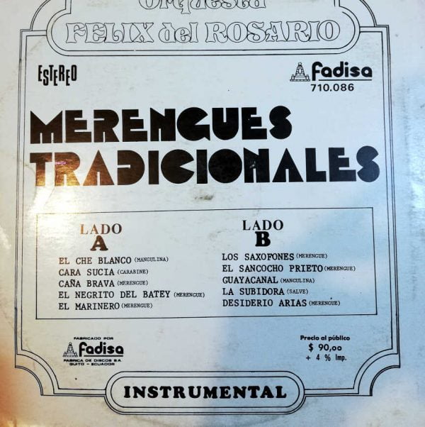 Disco de Vinilo Orquesta Félix Del Rosario - Merengues Tradicionales Vinyl Record