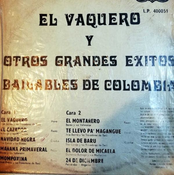 Disco de Vinilo El Vaquero - Y Otros Grandes Éxitos Bailables De Colombia Vinyl Record