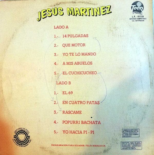 Disco de Vinilo Jesús Martínez - 14 Pulgadas De Amor Vinyl Record