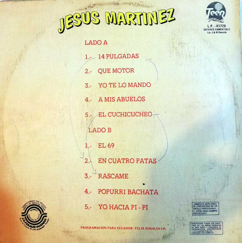 Disco de Vinilo Jesús Martínez - 14 Pulgadas De Amor Vinyl Record