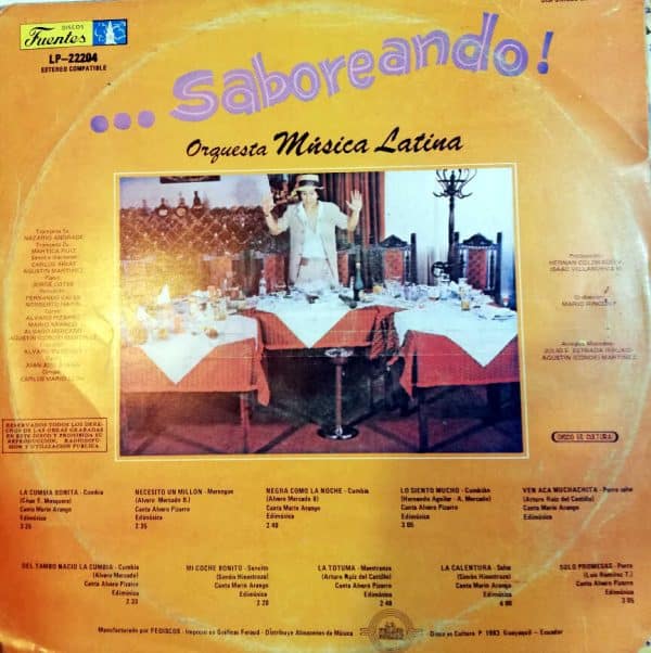 Disco de Vinilo Orquesta Música Latina - Saboreando Vinyl Record