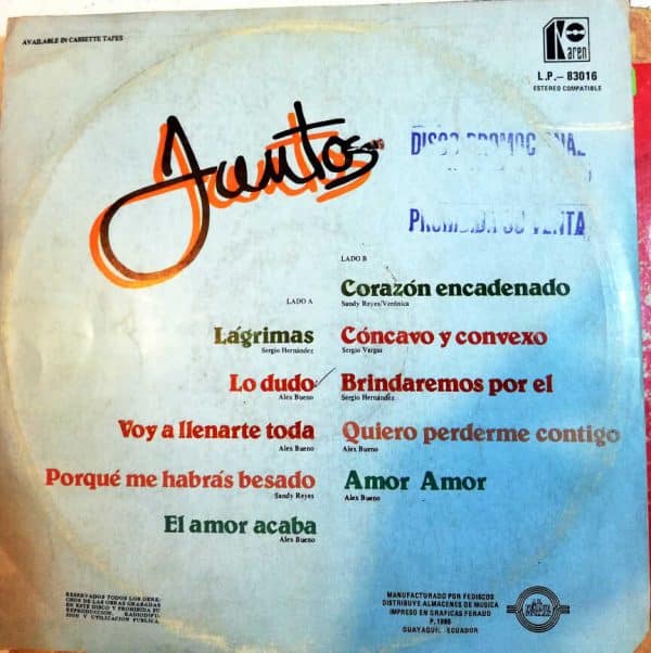 Disco de Vinilo Varios - Juntos Vinyl Record