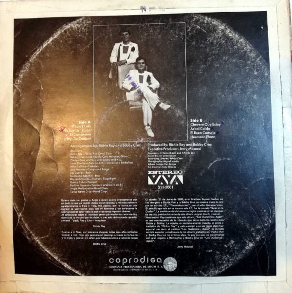 Disco de Vinilo Bobby Cruz & Richie Ray - De Nuevo Los Durísimos Again Vinyl Record