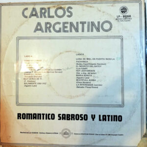Disco de Vinilo Carlos Argentino - Romántico, Sabroso Y Latino Vinyl Record