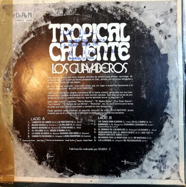Disco de Vinilo Los Guayaberos - Tropical Caliente Vinyl Record