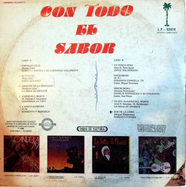 Disco de Vinilo Varios - Con Todo El Sabor Vinyl Record