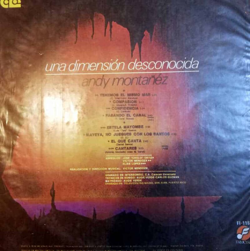 Disco de Vinilo Andy Montañez - Una Dimensión Desconocida Vinyl Record