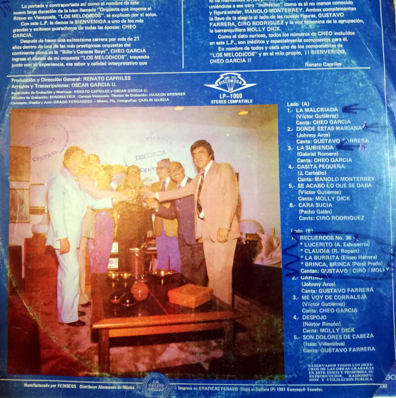 Disco de Vinilo Los Melódicos - Bienvenido Vinyl Record