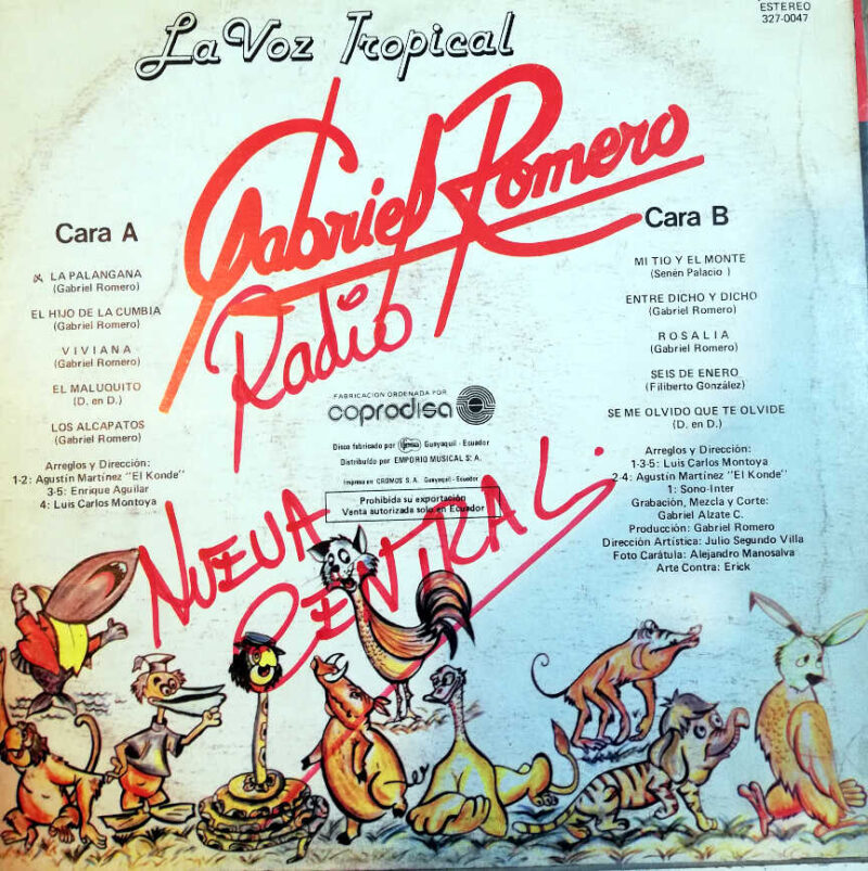 Disco de Vinilo Gabriel Romero - La Voz Tropical Vinyl Record