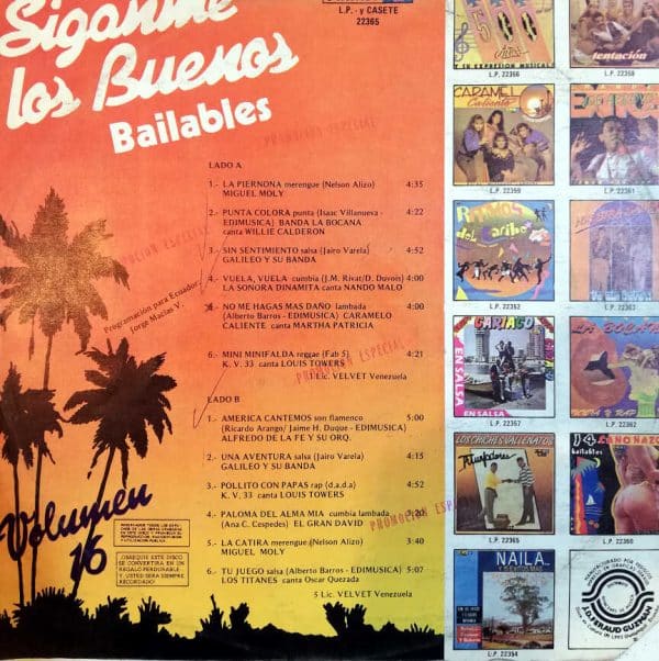 Disco de Vinilo Varios - Síganme Los Buenos Bailables Vol 16 Vinyl Record