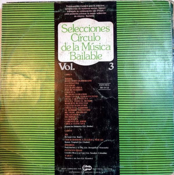 Disco de Vinilo Varios - Selecciones Cículo De La Música Bailable Vol 3 Vinyl Record