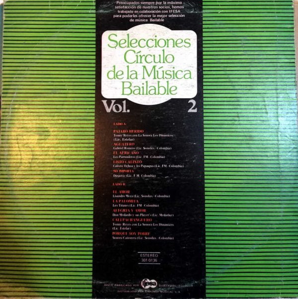 Disco de Vinilo Varios - Selecciones Cículo De La Música Bailable Vol 2 Vinyl Record