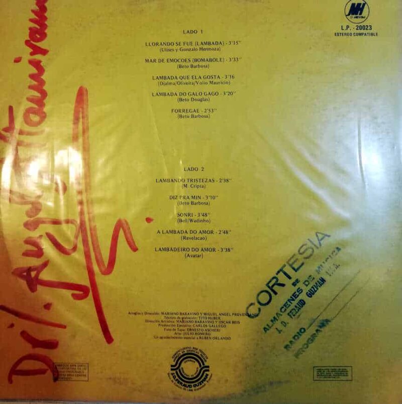 Disco de Vinilo Varios - Bailando Lambada Vinyl Record