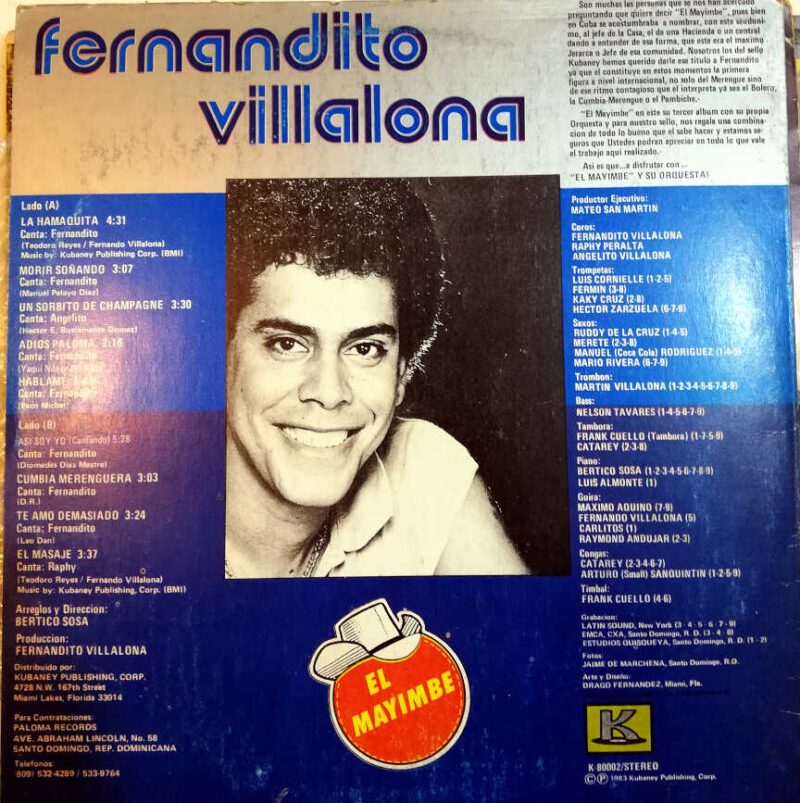 Disco de Vinilo Fernando Villalona Y Su Orquesta - Así Soy Yo Vinyl Record