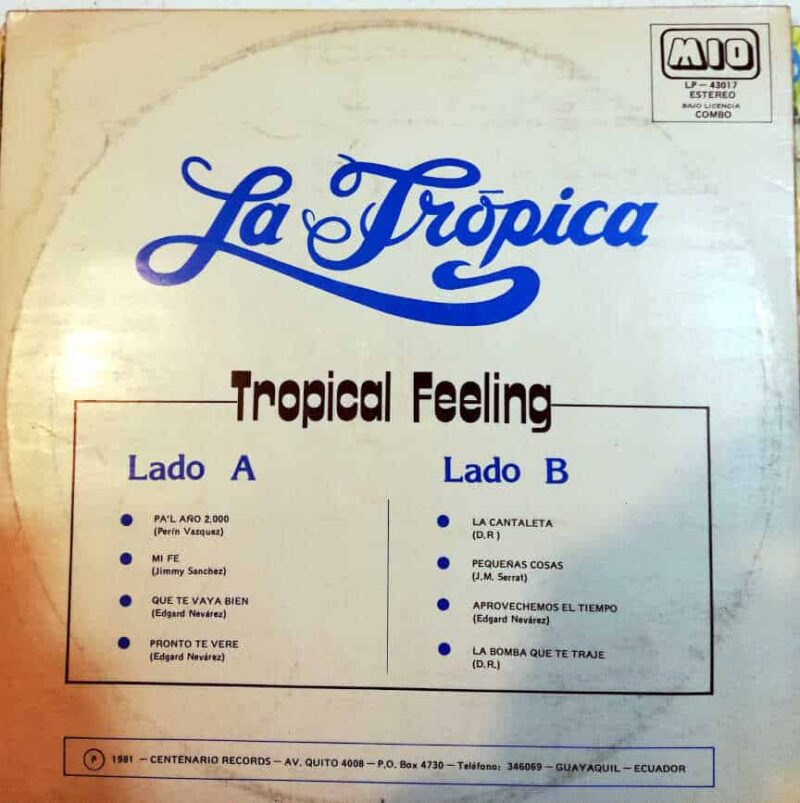 Disco de Vinilo La Tropica - Tropical Feelling Vinyl Record