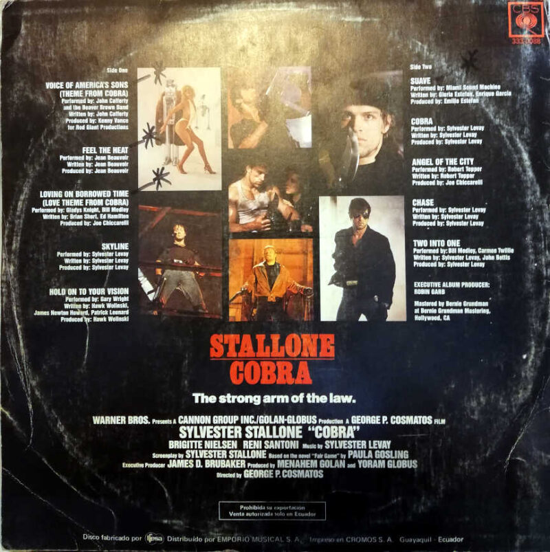 Disco de Vinilo Stallone Cobra Vinyl Record