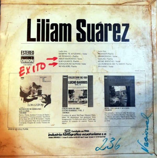 Disco de Vinilo Liliam Suarez - Liliam Suarez Vinyl Record