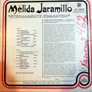 Disco de Vinilo Mélida Jaramillo - Eternamente Romántica Vinyl Record