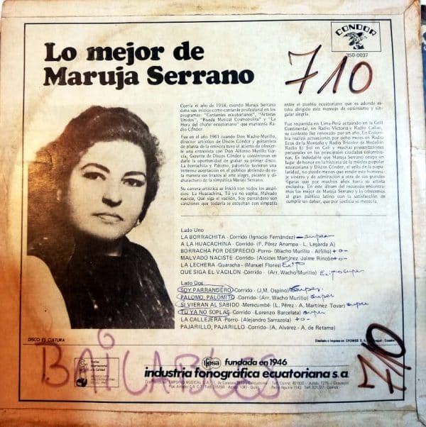 Disco de Vinilo Maruja Serrano - Lo mejor de Maruja Serrano Vinyl Record