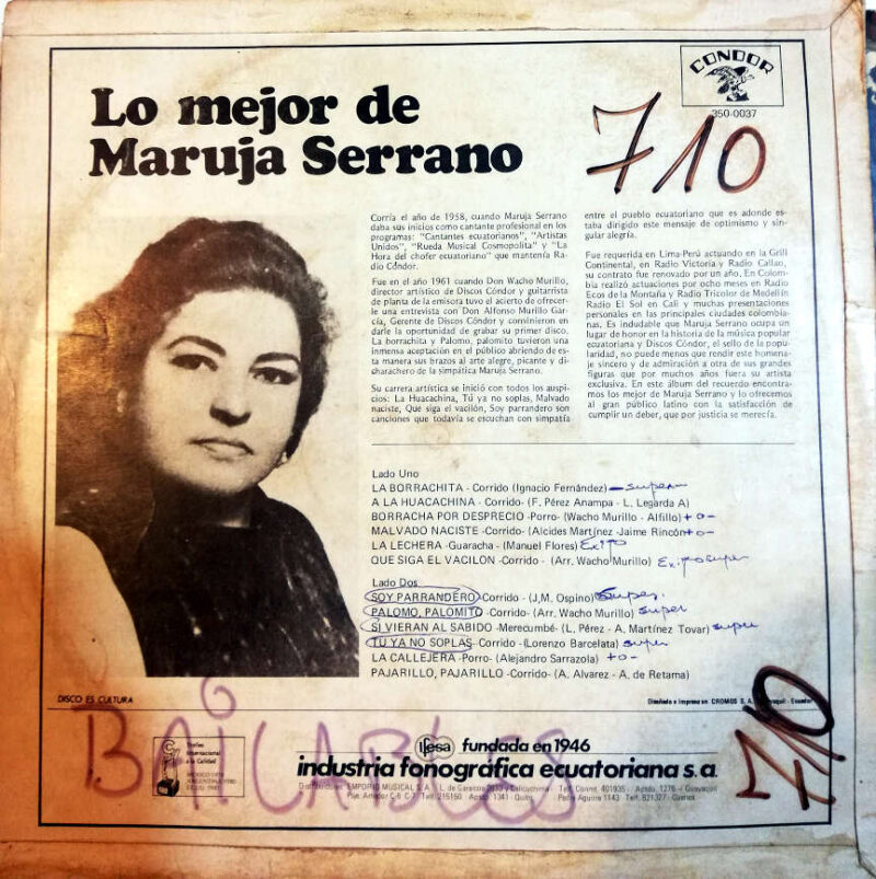 Disco de Vinilo Maruja Serrano - Lo mejor de Maruja Serrano Vinyl Record