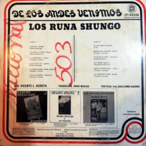 Disco de Vinilo Los Runa Shungo - De los Andes Venimos Vinyl Record
