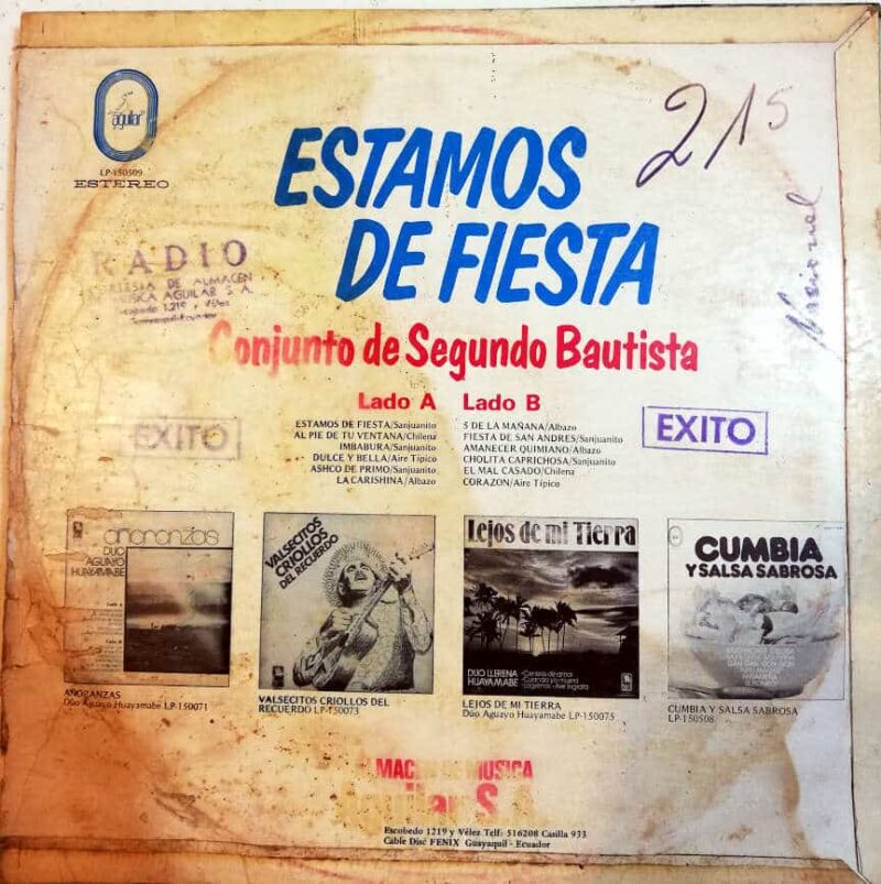 Disco de Vinilo Conjunto de Segundo Bautista - Estamos de Fiesta Vinyl Record