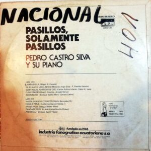 Disco de Vinilo Pedro Castro Silva - Pasillos solamente Pasillos Vinyl Record