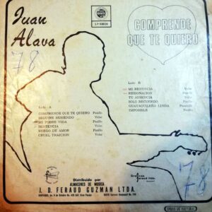 Disco de Vinilo Juan Álava - Comprende que te quiero Vinyl Record