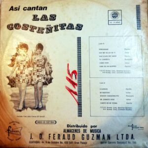 Disco de Vinilo Las Costeñitas - Así Cantan Las Costeñitas Vinyl Record