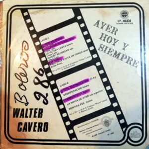 Disco de Vinilo Walter Cavero - Ayer, hoy y siempre Vinyl Record