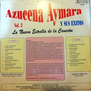 Disco de Vinilo Azucena Aymara - Y sus éxitos Vol 2 Vinyl Record