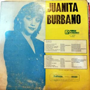 Disco de Vinilo Juanita Burbano - 15 Grandes Éxitos Vinyl Record