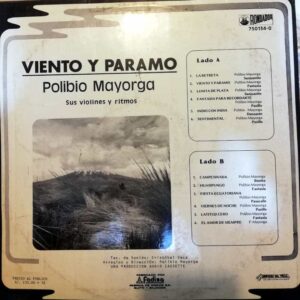 Disco de Vinilo Polibio Mayorga - Viento y Páramo Vinyl Record