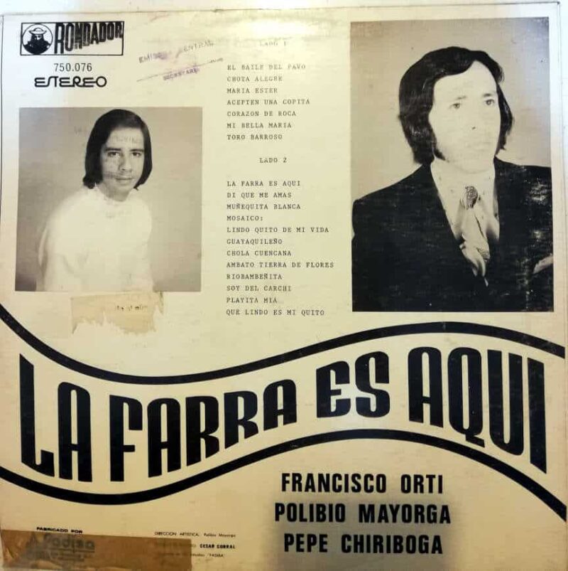 Disco de Vinilo Polibio Mayorga - La farra es aquí Vinyl Record