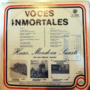 Disco de Vinilo Hermanas Mendoza Suasti - Voces Inmortales Vinyl Record