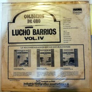 Disco de Vinilo Lucho Barrios - Colección de Oro Vol IV Vinyl Record