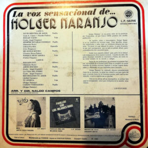 Disco de Vinilo Holger Naranjo - La voz sensacional Vinyl Record