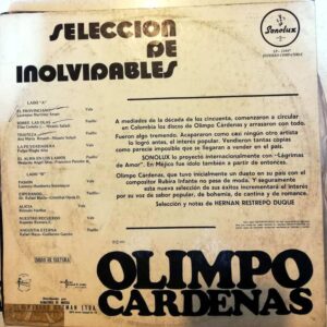 Disco de Vinilo Olimpo Cárdenas - Selecciones Inolvidables Vinyl Record